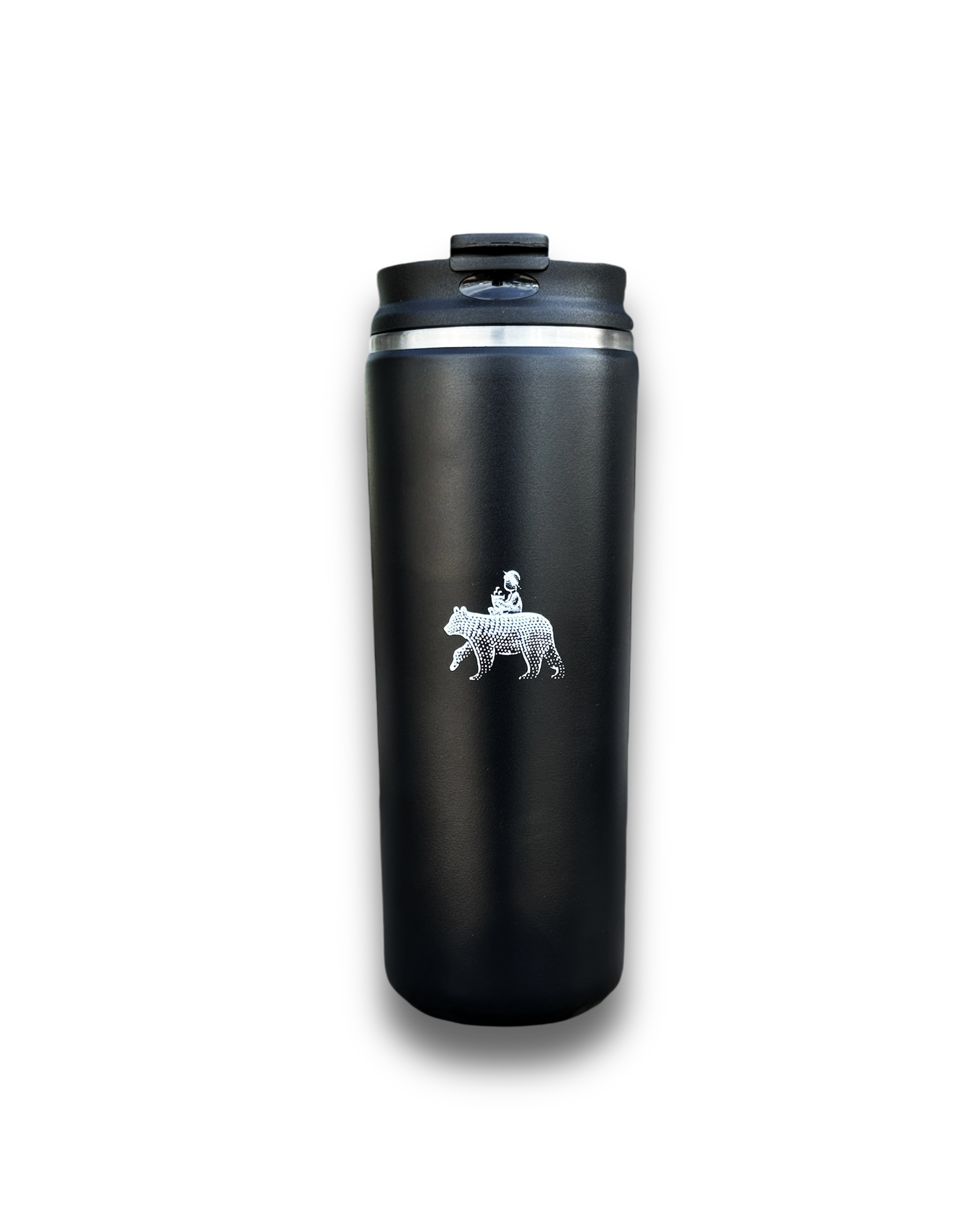 Photo of Black Travelers Tumbler - Black Tumbler - TBTB Logo, a merch from The Boy & The Bear, a specialty coffee roastery based in Los Angeles. Crafted for fans of Colombian coffee and premium coffee. Discover the best coffee experience online or in Los Angeles.