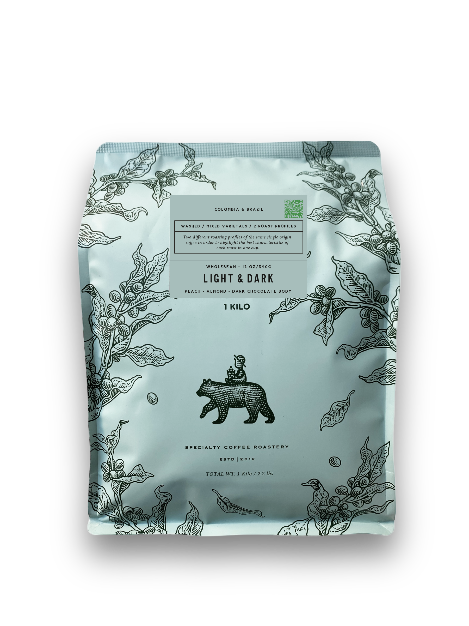 Photo of High Volume - Light & Dark - Light & Dark - Volume x 2 WholeBean (10% OFF), a coffee from The Boy & The Bear, a specialty coffee roastery based in Los Angeles. Crafted for fans of Colombian coffee and premium coffee. Discover the best coffee experience online or in Los Angeles.